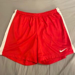 Red Nike Dry-Fit Soccer Shorts